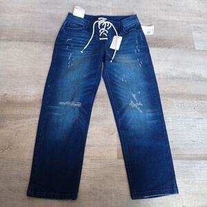 palazzo jeans forever 21 azul rotos Mid Rise Flare Slim Fit Women's Denim 28